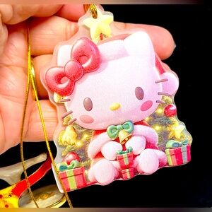 Hello Kitty Christmas tree ornament or car dangle